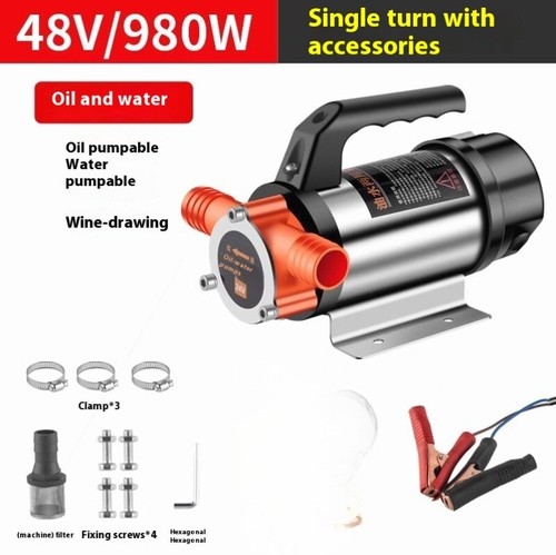 Pompa olio avanti e indietro 12V24V220V DC aspirazione rifornimento olio elettropompe - Foto 11 di 14