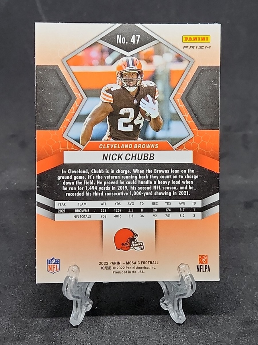 2022 Panini Mosaic Nick Chubb Reactive Orange Prizm #47 Browns | eBay