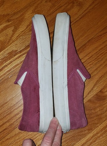 Vans pink Leather Slip-On Sneakers  Womans Size 8 - Picture 6 of 8