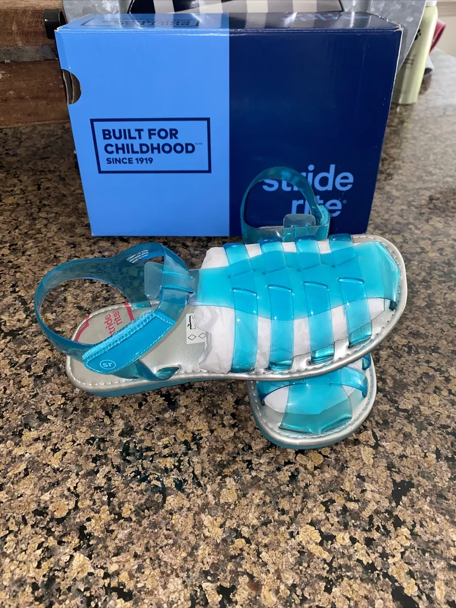 NEW in BOX Girls Stride Rite Natalie Turquoise Blue Sandals Shoes 13 M