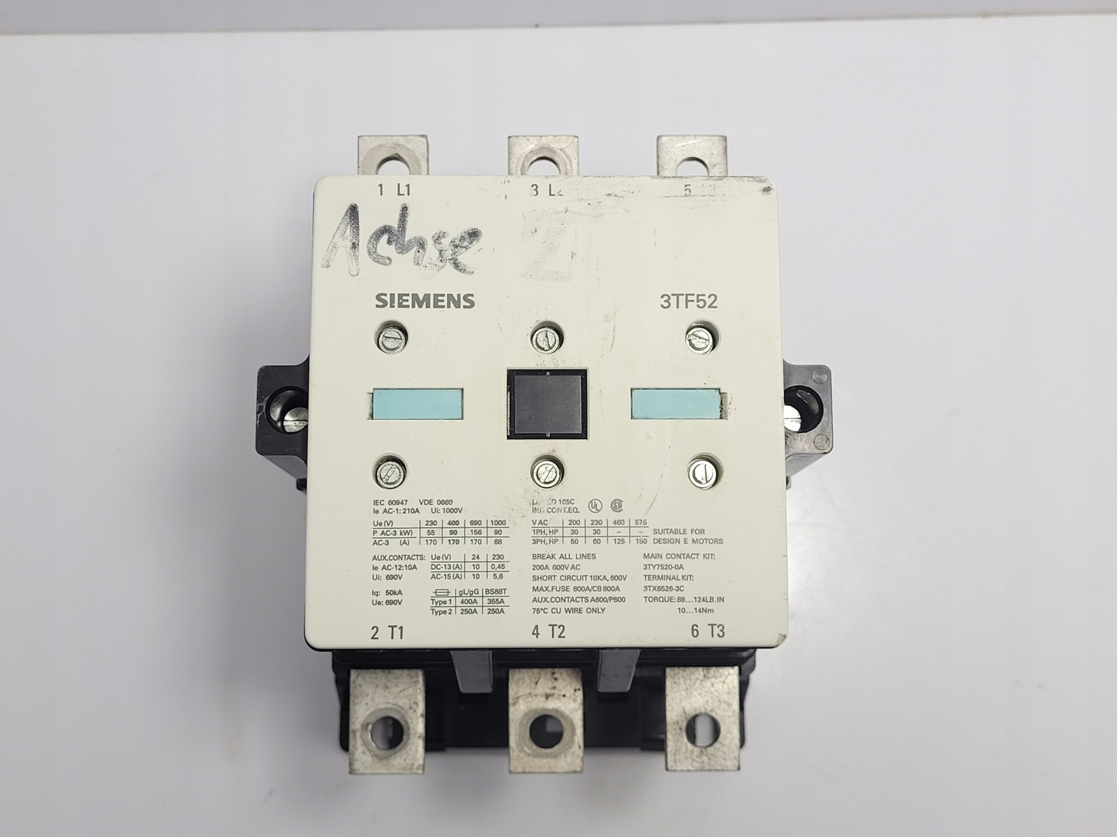 SIEMENS 3TF5222-0AP0 230/277V 210A