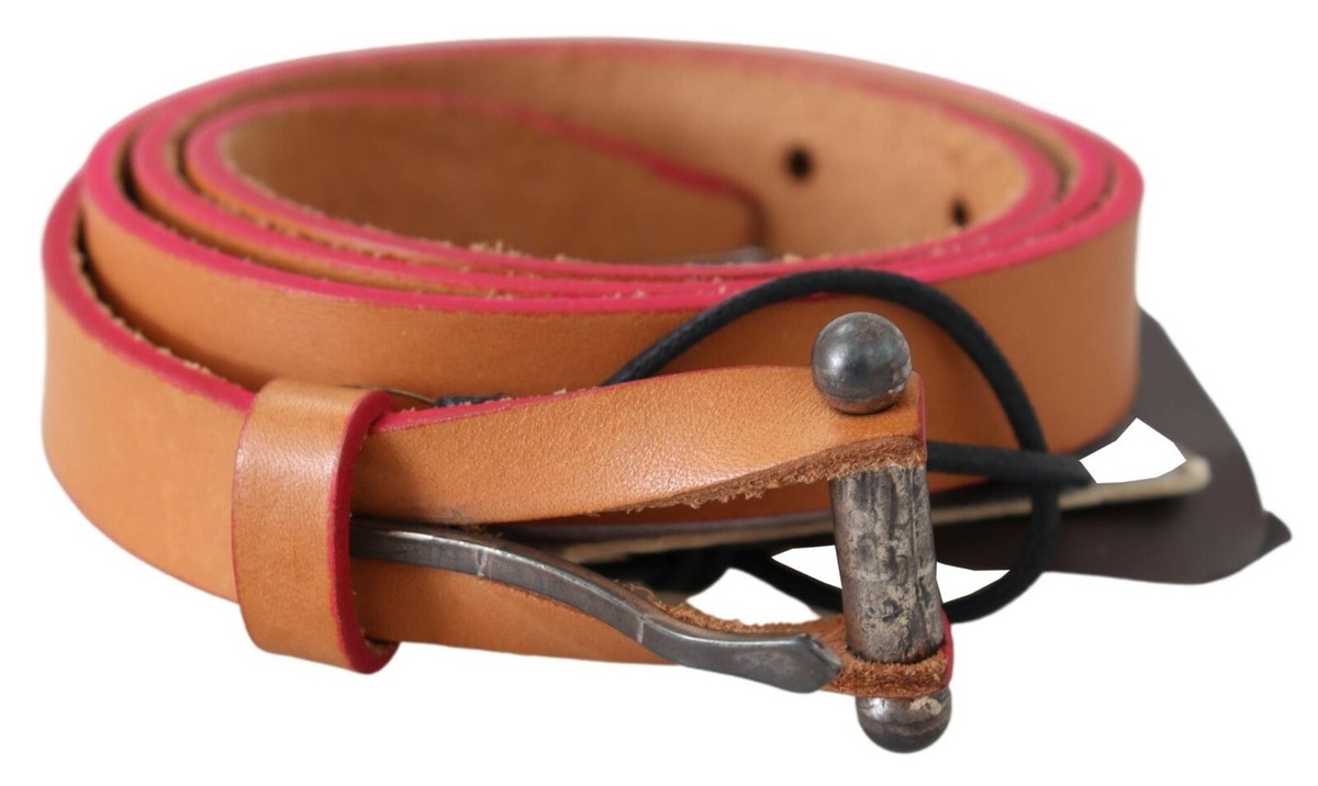 Scervino Street Brown Genuine Leather Black Logo Buckle Belt ermanno scervino womans Genuine Leather Made In Italy main image 2