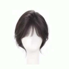 Seamless  100% Human Hair Forehead Hairline Bangs Topper Hairpiece For Women