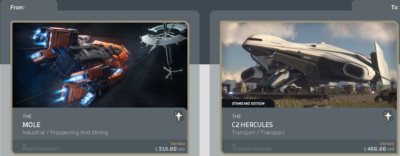 Ship Upgrade Star Citizen - Argo Mole To C2 Hercules, CCU, CIG, Neuf