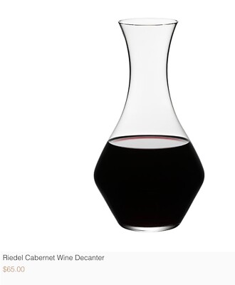 EXCELLENT CONDITION Riedel Crystal Cabernet Wine Decanter - 9.5''T 32 Oz