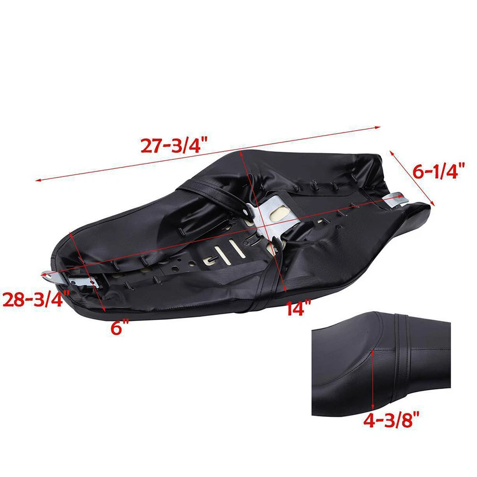 Sillín de asiento de pasajero de conductor de motocicleta dos para Harley Sportster XL883 1200 Foto 3 de 4