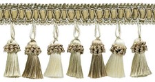 Tassel Fringe Trim, Style TFH3CT, Color 4001 - White Sands 5 Yards 