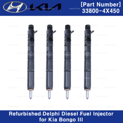 Refurbished 338004X450 4p CRDI VGT Diesel Fuel Injector for Kia Bongo III