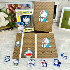 GUCCI X Doraemon notebook, 3 memo pads, Doraemon Funko Pop and stickers