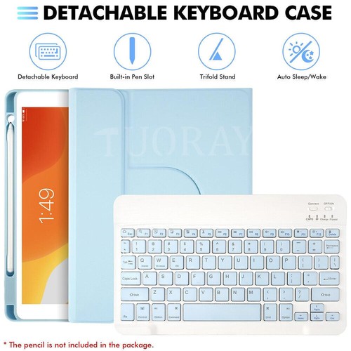 Rotating Keyboard Cover Case For iPad 7/8/9/10th Gen 10.2 10.9 Air 4 5 6 Pro 11 - Picture 25 of 46