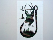Hunting Decal, Fishing, Duck, Deer Head Sticker Decal, Hunting Sticker