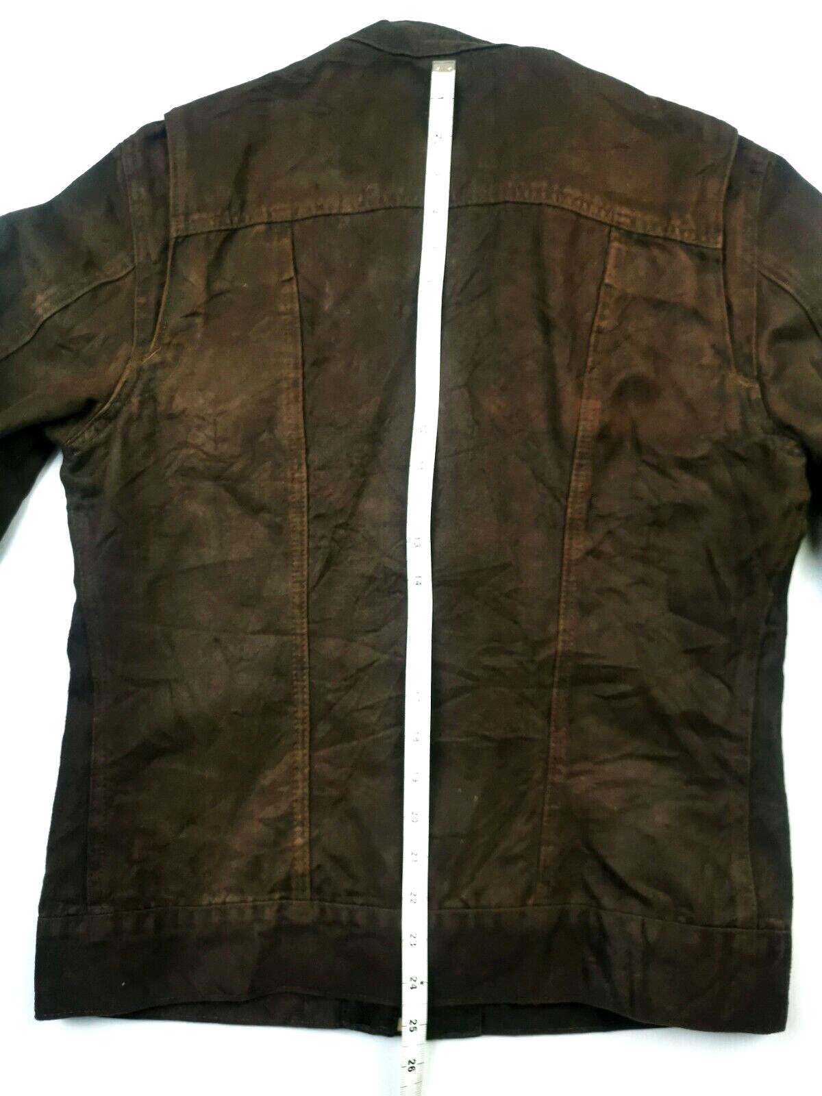 *HOT VTG UNISEX WRANGLER WRANGE COAT 11MJZ BROWN SUEDE LEATHER Jacket M (*Fit S)