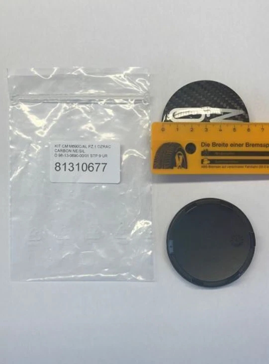 Original OZ Nabendeckel, Nabenkappen 81310436 M595  62 mm Carbon schwarz NEU - Bild 3 von 3