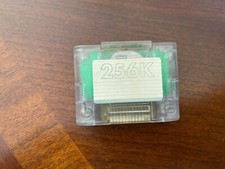 256K MEMORY CARD PLUS PAK MEMORY CARD USED WORKS FOR N64 NINTENDO 64 Untested