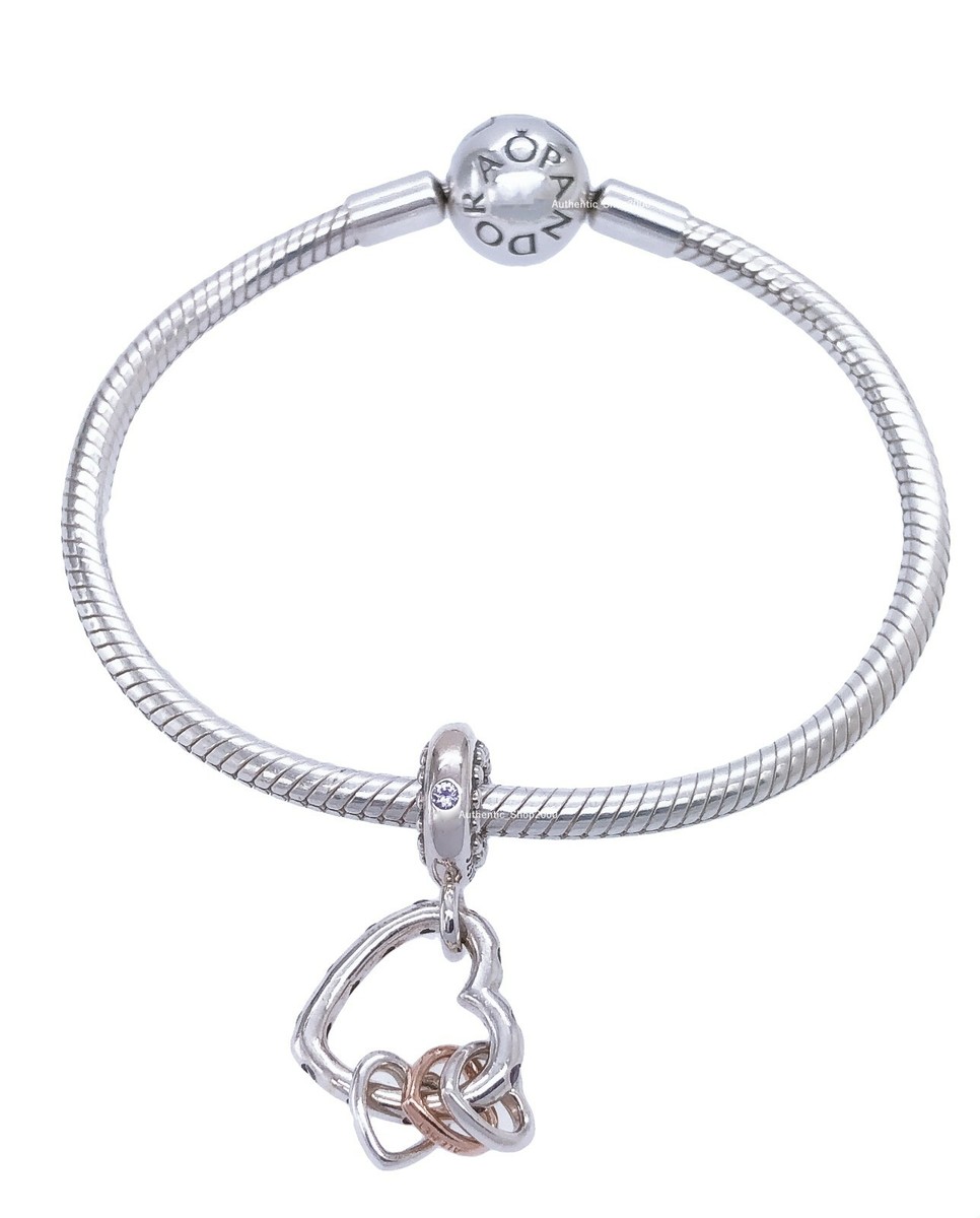 NEW PANDORA Rose 14k Gold Heart Full of Hearts Charm Dangle