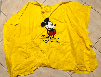 Walt Disney Co One Size Adult Mickey Mouse Hooded Rain Poncho