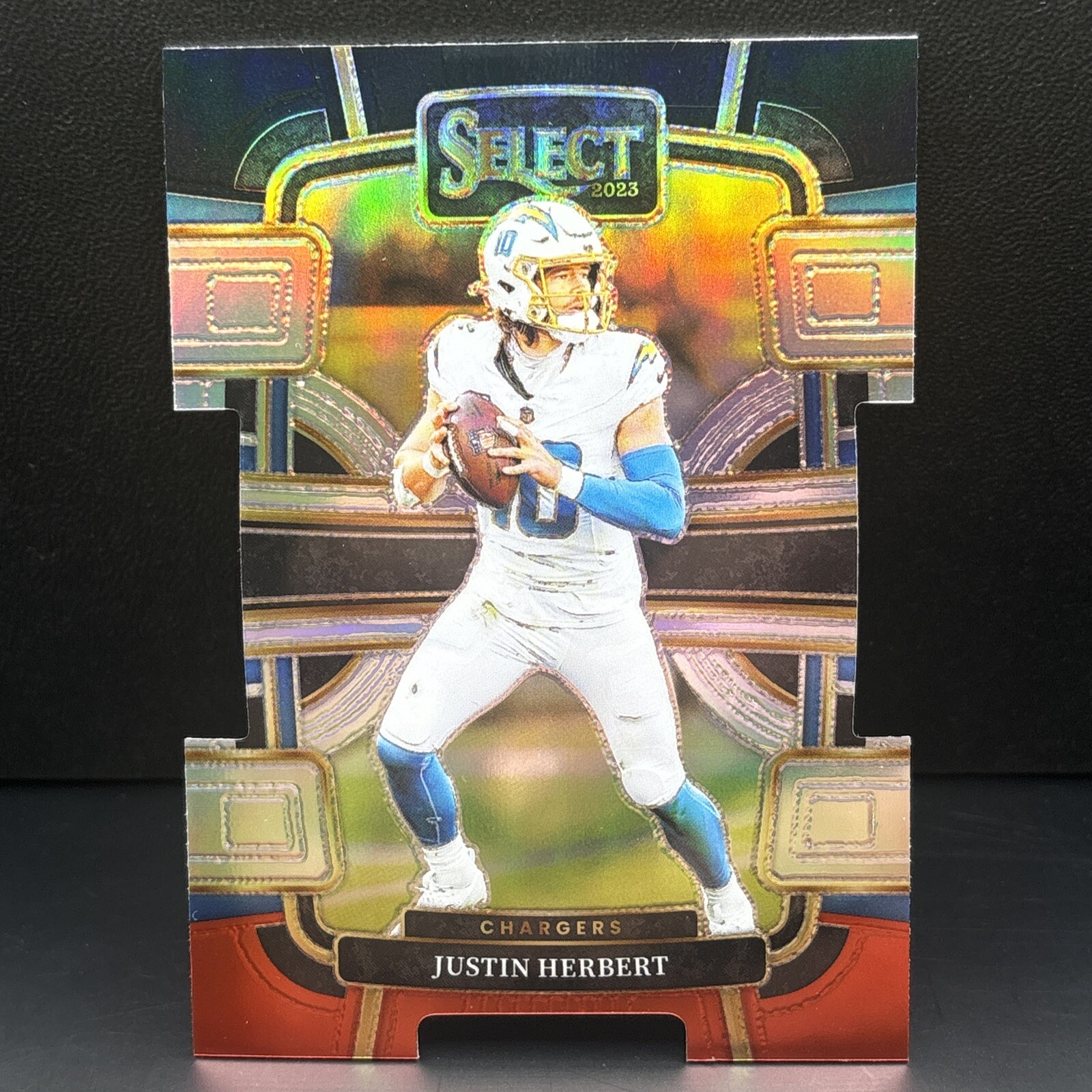 Justin Herbert Red Blue Prizm Die-Cut #52