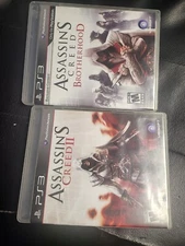 LOT OF 2 ASSASSIN'S CREED: BROTHERHOOD+ ASSASSIN'S CREED II [NO MANUAL] (PS3)