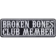 MC Aufnäher: Broken Bones Aufbügler Biker Patch Chopper Applikation Motorrad