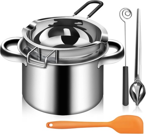 5pcs Double Boiler Melting Pot Set - 600ML/0.6QT Chocolate