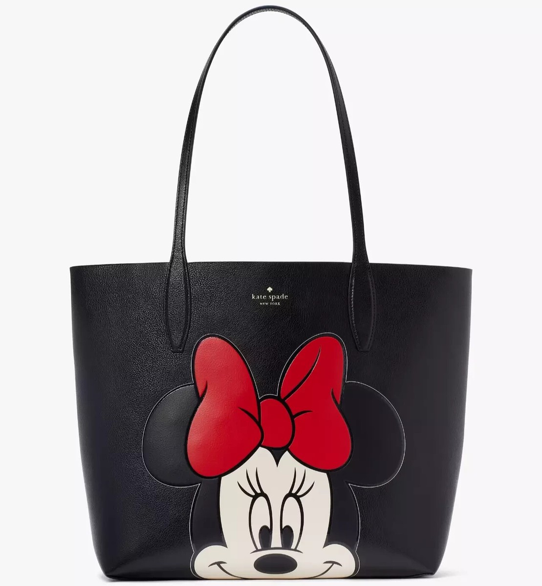 Kate Spade Disney Minnie Mouse Reversible Black White Leather Tote
