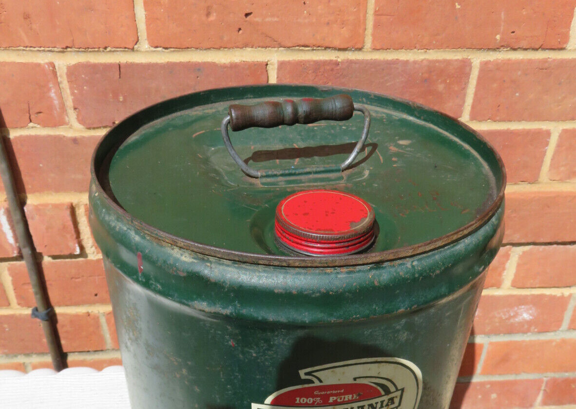 RARE AUSTRALIAN RHEEM OIL DRUM PENNSYLVANIA AEROLENE MOTOR OIL TIN 4