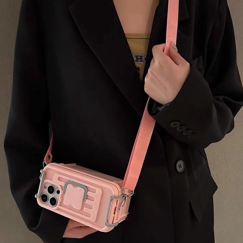 Small Cell Phone Purse with Strap, Box Phone Case for iPhone with Safety Buckle