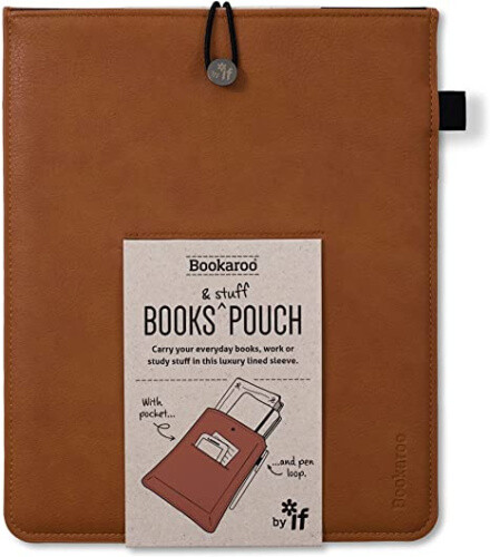 BOOKAROO BOOKS STUFF POUCH BROWN