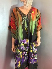 Sale $89 kaftan Caftan Sexy Dress Vacation Cruise O/S Pool Beach Wear Pool Side