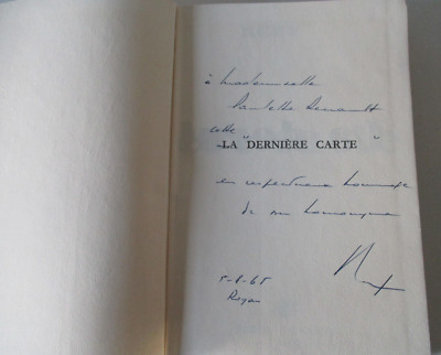 Die letzte Karte signiert von Colonel Rémy in der Ed° Presse de la Cité von 1964