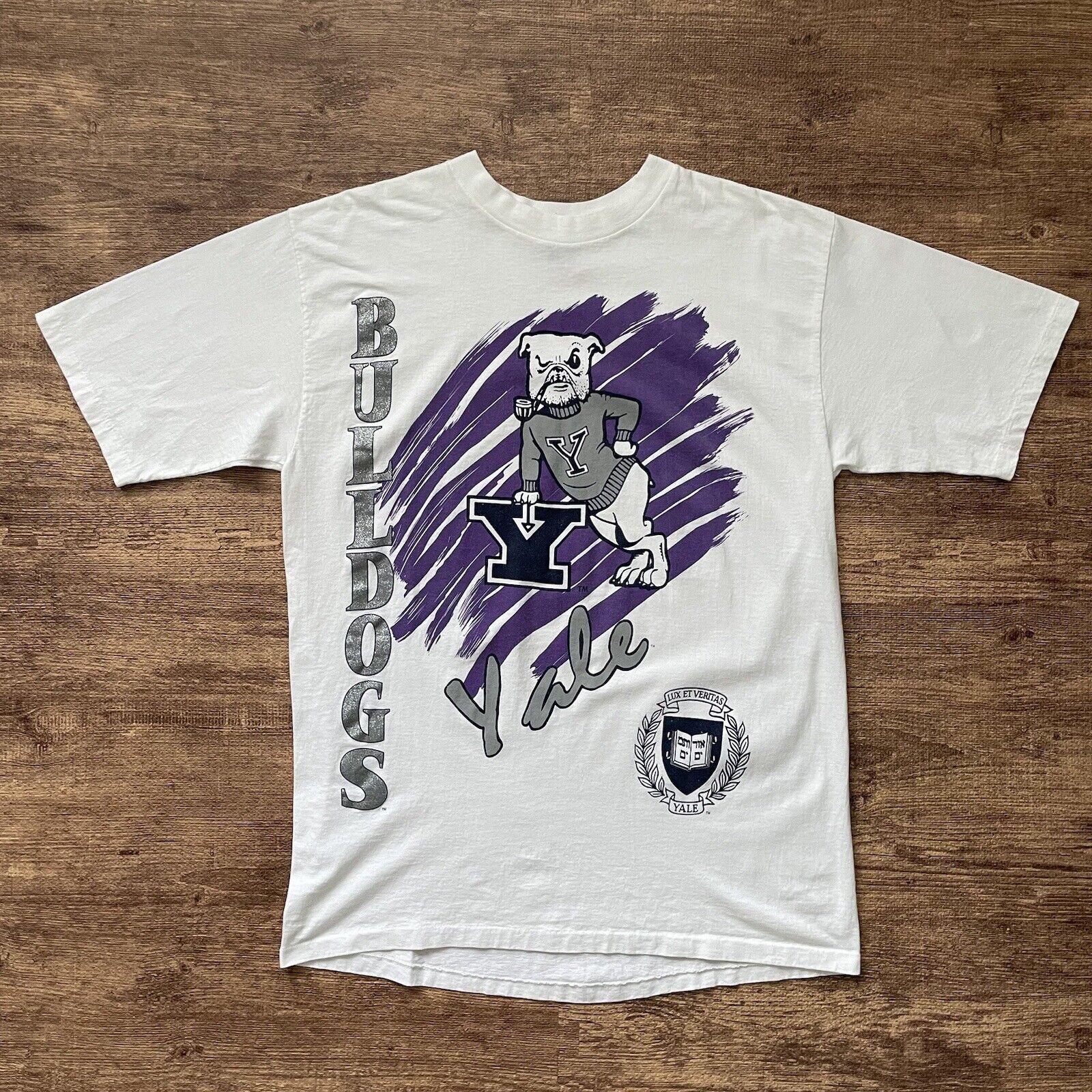 Vintage Yale University Bulldogs T-Shirt XL Singl… - image 1