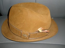 Vintage Brown 3X Beaver by Stetson Men's Fedora Hat Size 7 1/8 EUC