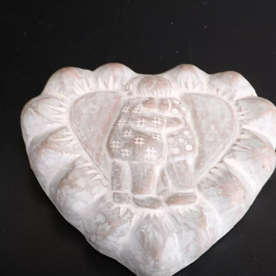 Pisapapeles Piedra Isabel Bloom Corazón Niños Abrazando Escultura 1998 Firmado Foto 2 de 4