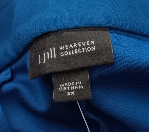 J Jill Pants Women's Size 3X WE Double Face Knit Jersey Zip Up Atlantic Blue NEW - Picture 11 of 11
