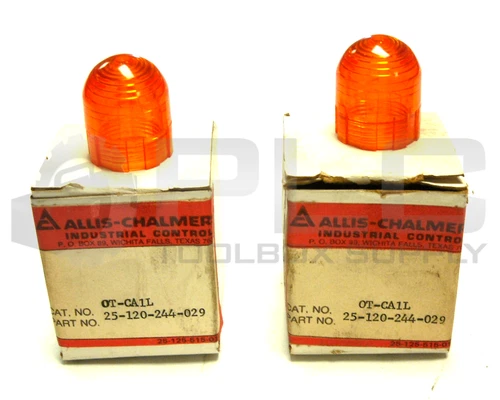 NEW LOT OF 2 ALLIS-CHALMERS OT-CA1L AMBER REPLACEMENT LENS