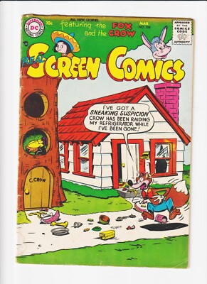 REAL SCREEN COMICS #108 DC GOLDEN AGE HUMOR FUNNY ANIMAL 1957 FOX AND CROW