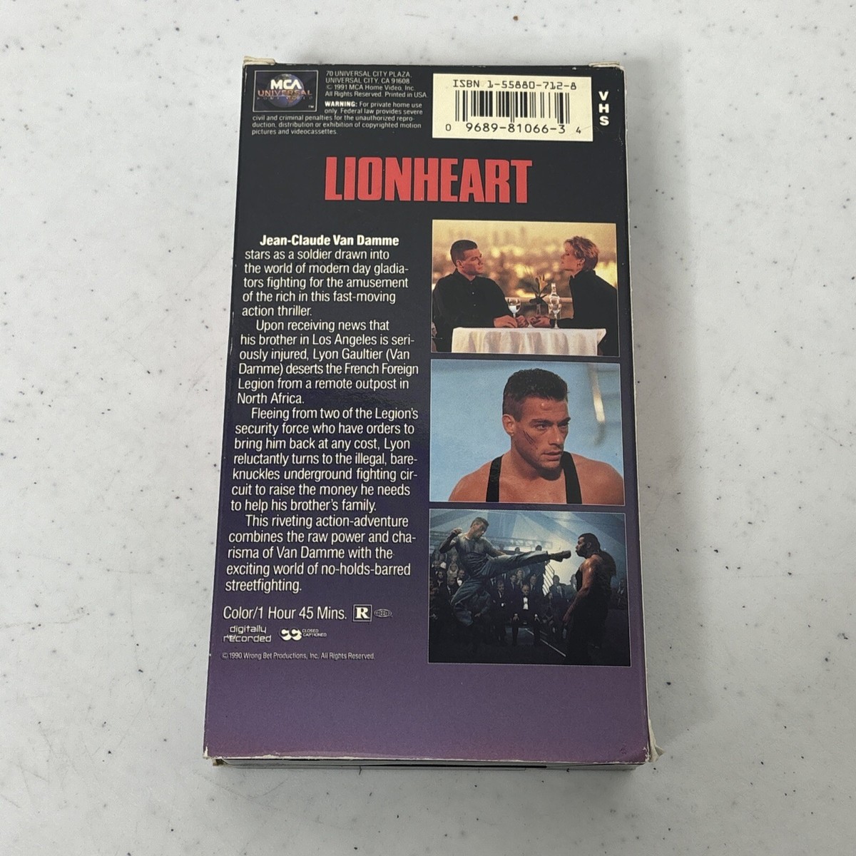 有馬記念史1　～時代を飾った名馬たち～　VHS Lionheart (VHS, 1991) Jean-Claude Van Damme, Harrison Page
