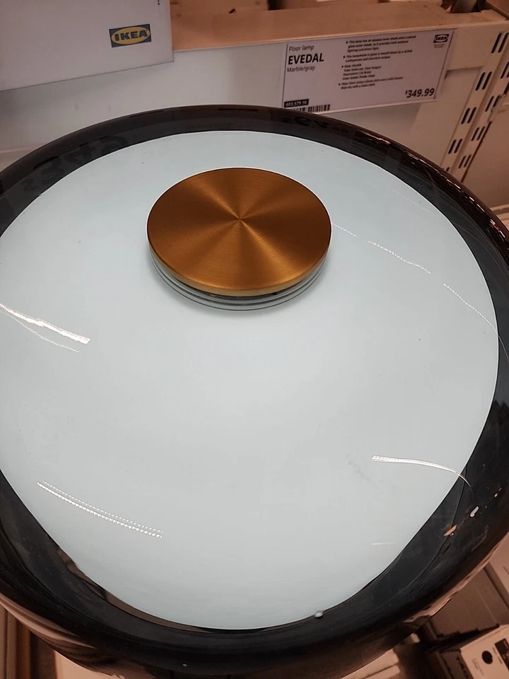 EVEDAL Floor lamp with LED bulb, marble/gray. Unique stone best quality - Image 4 of 4