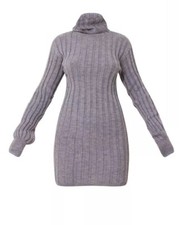 Grey High Knew Knitted Dress, Brand New, Size xS