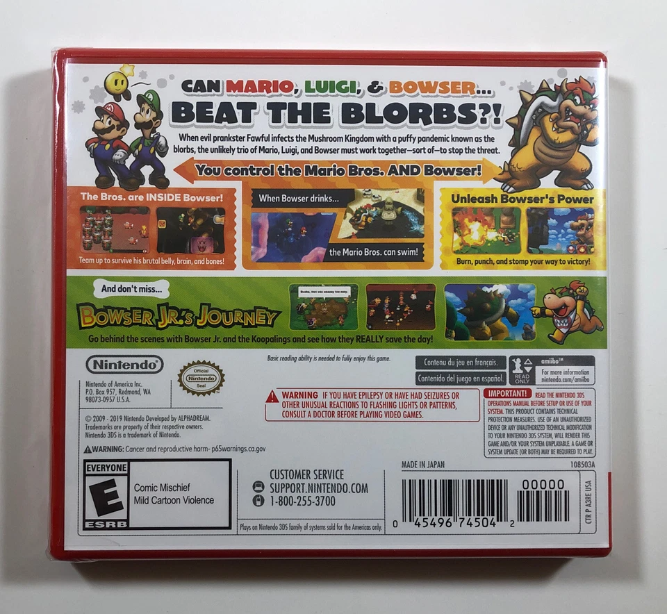NEW Mario & Luigi: Bowser's Inside Story and Bowser Jr.'s Journey (Nintendo 3DS) - Image 2 of 4