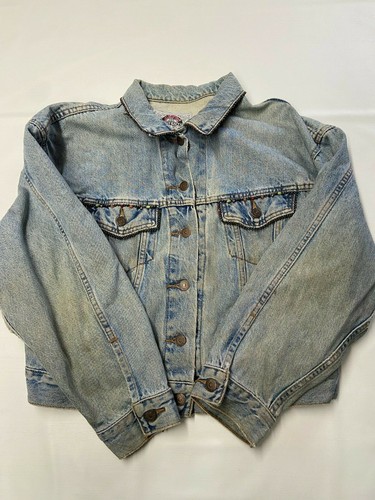 Womens LEVIS Medium Wash Vintage Denim Jacket Sz M