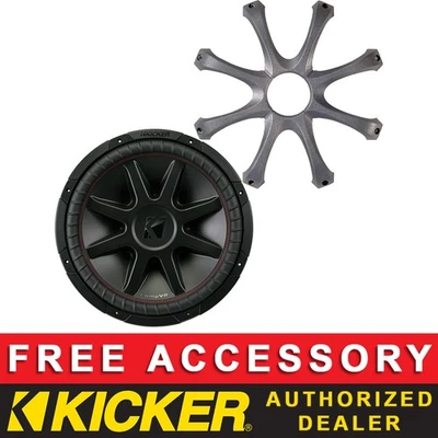 KICKER 43CVR152 CAR AUDIO 15" COMPVR SERIES SUBWOOFER WITH GRILLE DUAL 2 OHMS - Image 1 of 4