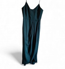 Lulus Women's Emerald Green Gown Maxi Dress Size Small Spaghetti Strap
