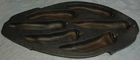 VINTAGE LODGE 6CP2 CAST IRON CHILLI PEPPER CORN BREAD PAN, 14.7" LONG, USED - VG