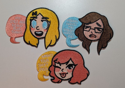 Mega64 - Patreon Gift Package - Game Gurlz Patches