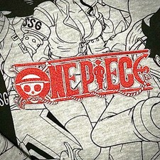 Felpa con cappuccio pezzo unico - taglia XL pile grigio chiaro - grafica ruffy