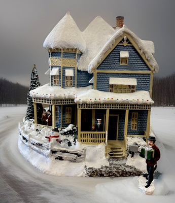 #ad Hawthorne Village Thomas Kinkade Village Christmas “Holiday Bed And Breakfast” $31.95