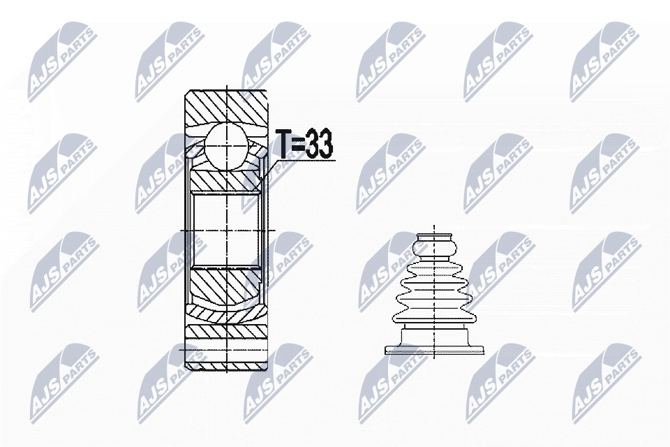 Fits NTY NPW-VW-074 INNER CV JOINT  ⭐UK Stock⭐