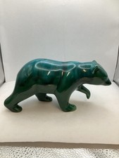 Vintage Blue Mountain Pottery Style Walking Bear Ornament (10” Long)