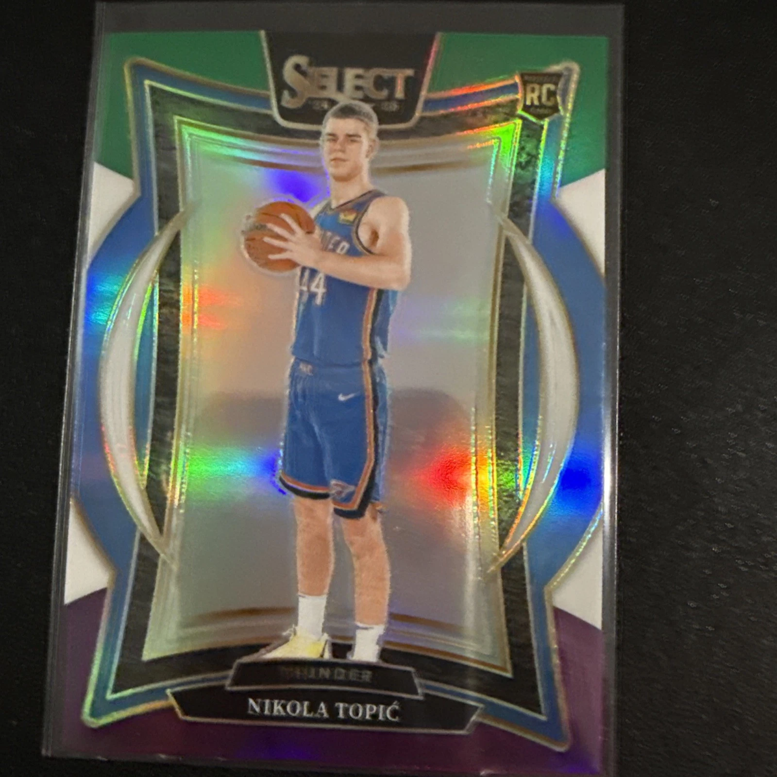 2024-25 Select Basketball - Nikola Topic RC - Con. Green/White/Purple Prizm - 89